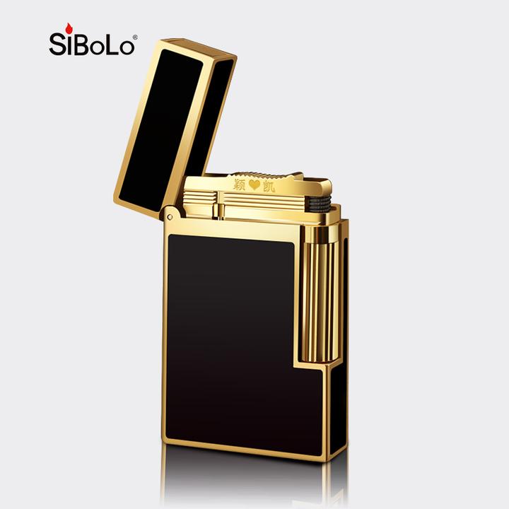 SiBoLo/仕保罗【圣殿黑骑士】侧滑朗声打火机充气复古商务经典男士