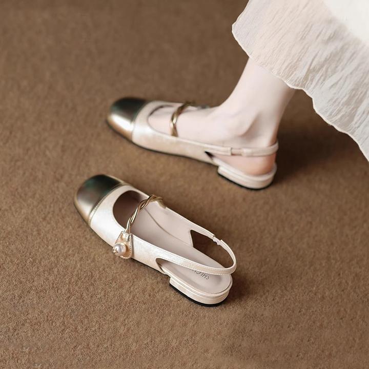 新中式小香风低跟法式玛丽珍鞋包头凉鞋女2024新款夏季配裙子单鞋