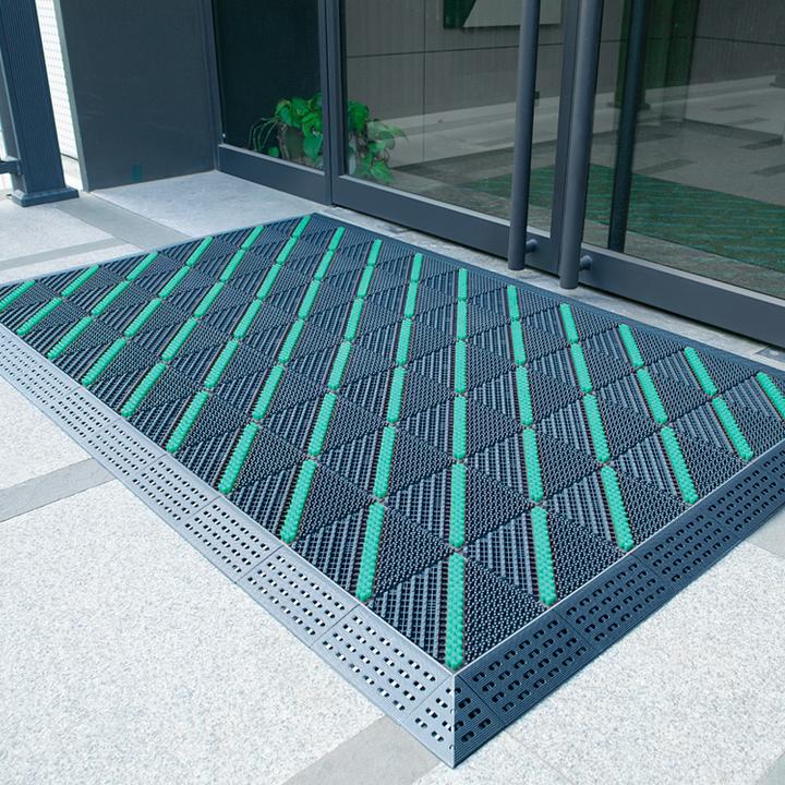 室外地垫酒店进门商用防滑垫商场门口脚垫三合一户外拼接除尘地毯