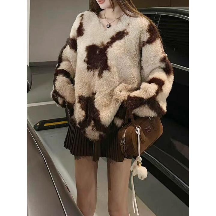 【琥珀晕染】御姐风气质时尚套装女2024冬季新款晕染针织毛衣半身裙