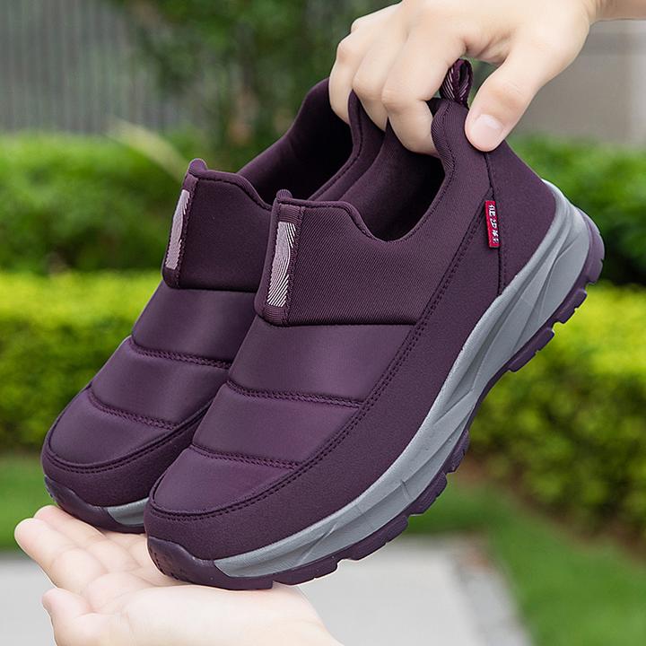 老北京布鞋秋冬季老人鞋一脚蹬妈妈鞋中老年人舒适运动鞋女健步鞋