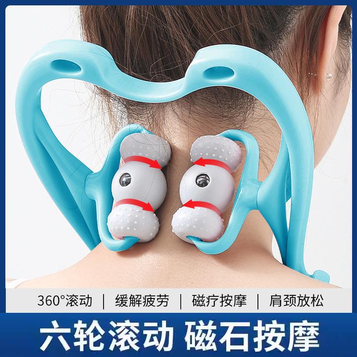 手动颈椎按摩器夹脖子肩颈按摩神器颈背腰部多功能揉捏颈夹仪家用