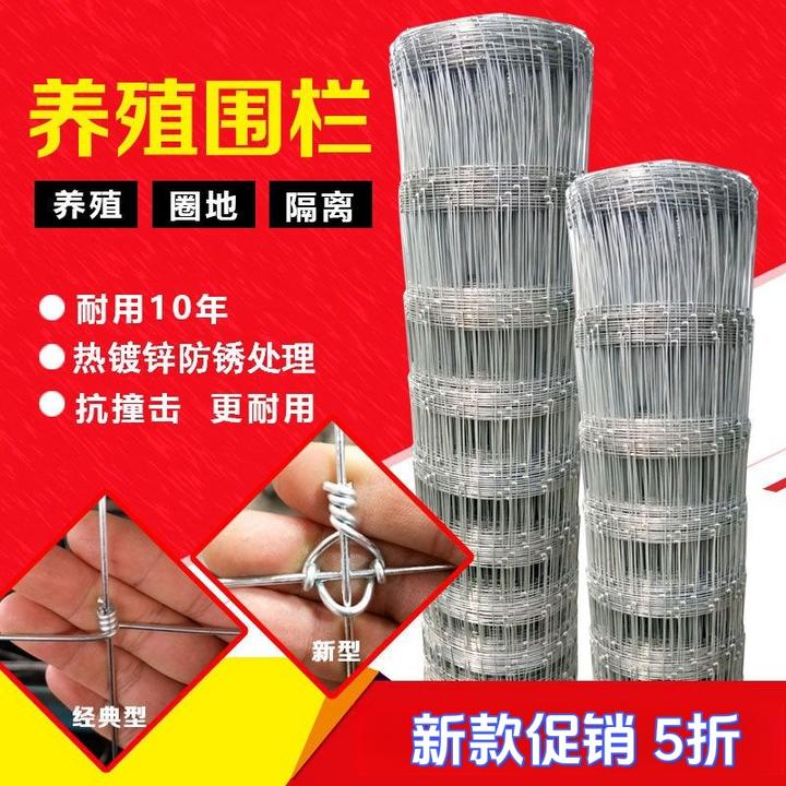 防锈围栏网热镀锌铁丝网拦牛羊圈地果园防护网圈山网养殖网牛栏网