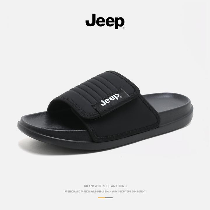 JEEP/吉普拖鞋男士时尚户外耐磨防滑外穿ins潮流软底沙滩一字拖