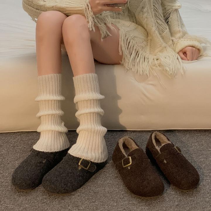 贾不假棉鞋女士2024冬季新款外穿一脚蹬防滑百搭休闲风保暖雪地靴