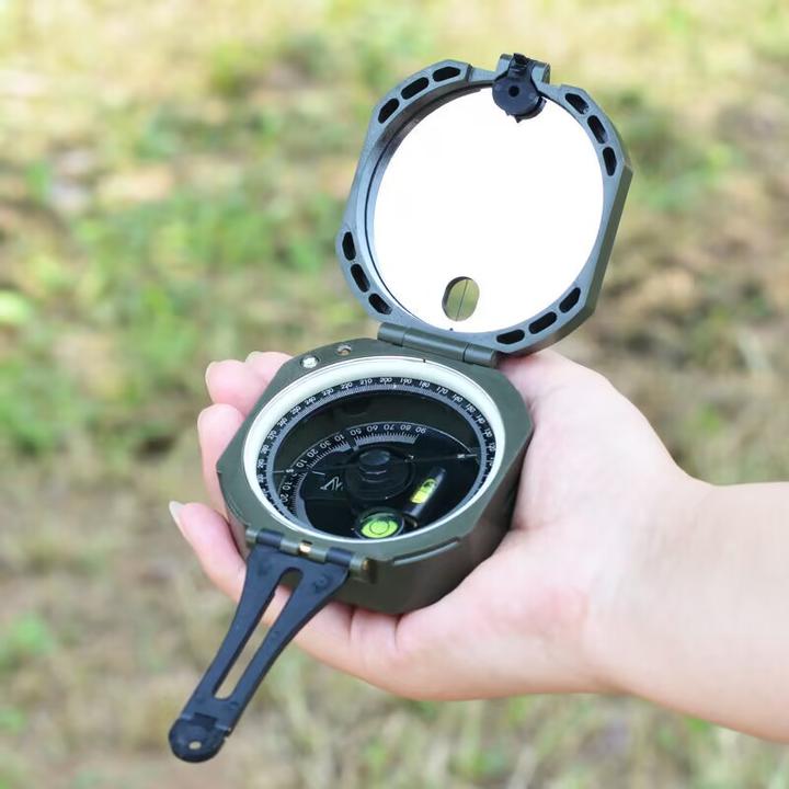 正品高精度地质罗盘仪指南针指北针多功能登山探险夜光测角度水平