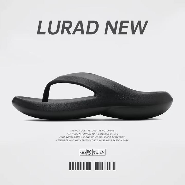 路拉迪厚底人字拖男士夏季外穿防滑清凉拖鞋夹脚凉拖简约沙滩拖鞋