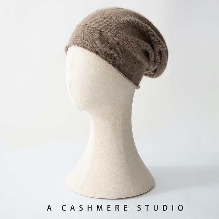 客供面料！秋冬100纯山羊绒帽子女保暖护耳帽包头帽针织堆堆帽S67