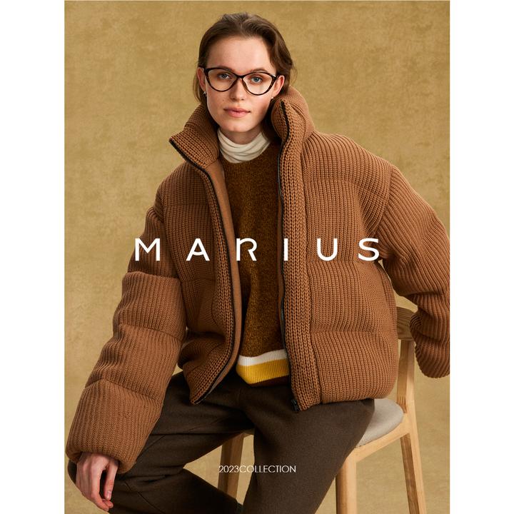 MARIUSMARIUS “菠萝包”防钻绒短款羽绒服