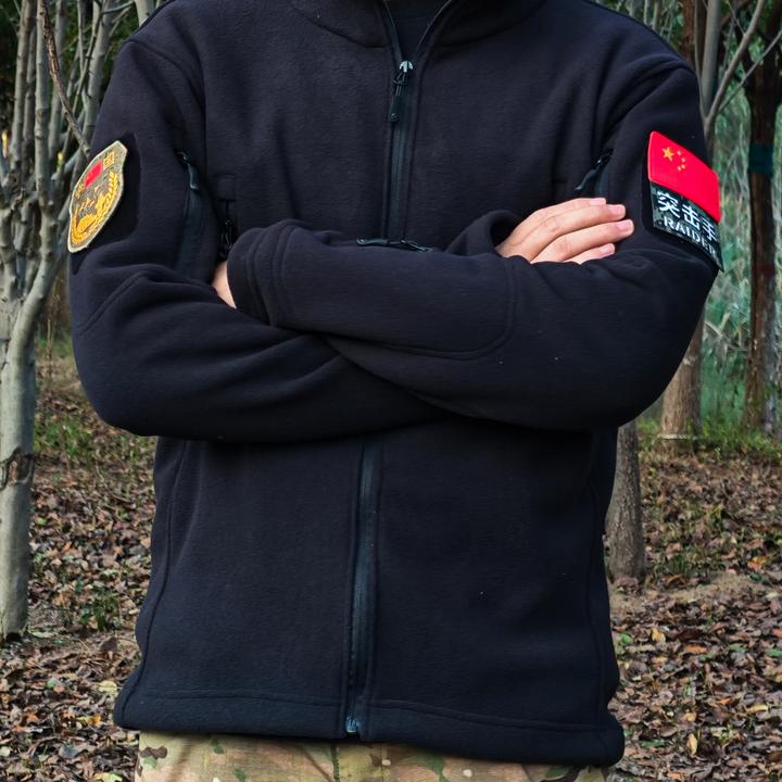 新款加绒抓绒衣保暖军迷加厚冲锋衣内胆摇粒绒上衣冬季三防外套男