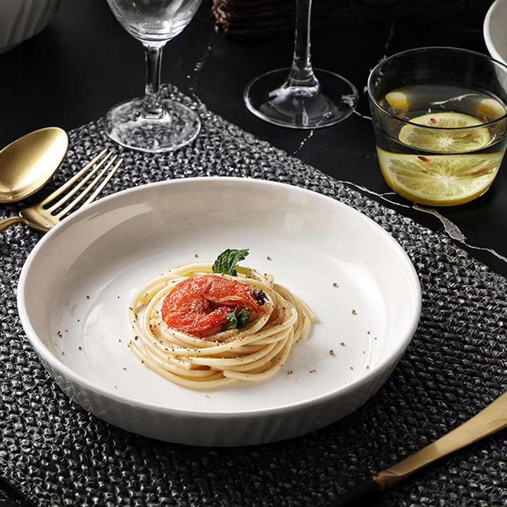 瓷县令【6只装】莹玉盘健康白瓷可进微波炉西餐餐具景德镇瓷器盘子