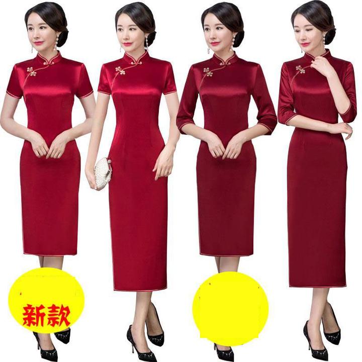 （有加绒款）春秋冬婚礼妈妈礼服高端中年旗袍丈母娘岳母喜婆婆婚宴
