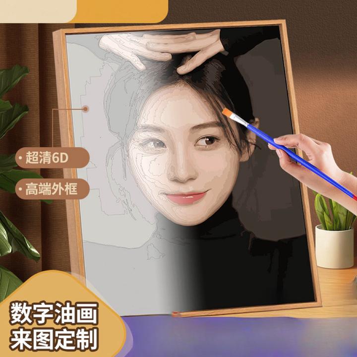 墨河定制数字油画diy填色高级感手工礼物送男女朋友生日女生闺蜜