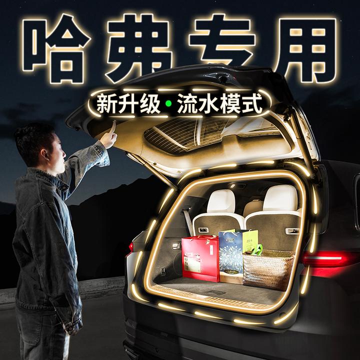 哈弗H1H2SH4H5H6SH7双色后备箱流水迎宾灯H8车内氛围灯H9改装配件
