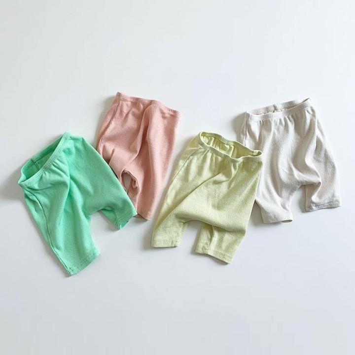 夏装男女宝宝纯棉短裤外穿空调裤薄款五分裤儿童打底中裤休闲百搭