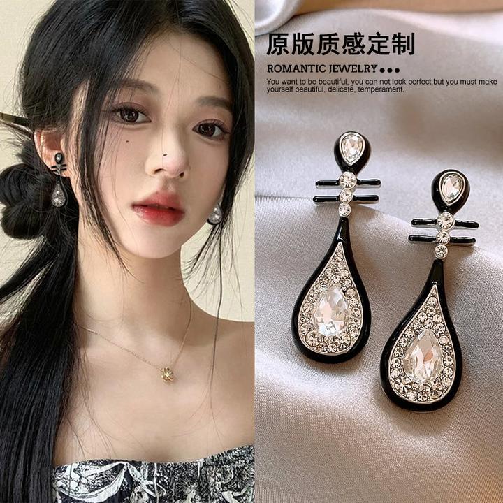 合金亚克力耳饰新中式琵琶耳环女高级感轻奢气质耳钉小红书同款国