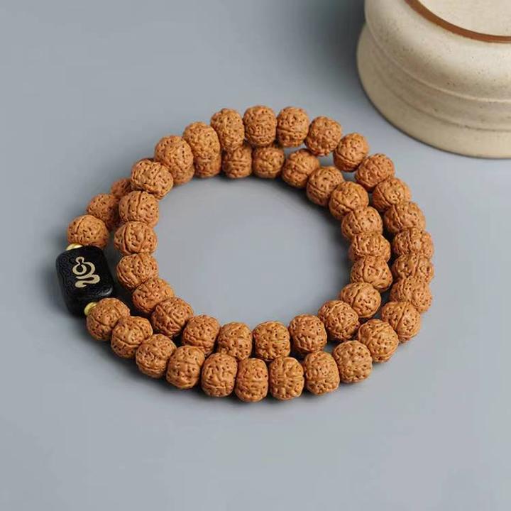 尼泊尔六瓣双圈小金刚无相款手串手持精选高密精品龙纹