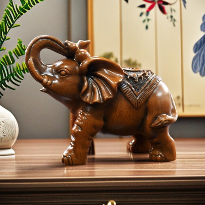 小象中式摆件装饰品客厅桌面玄关创意吉祥工艺品送朋友自己礼物