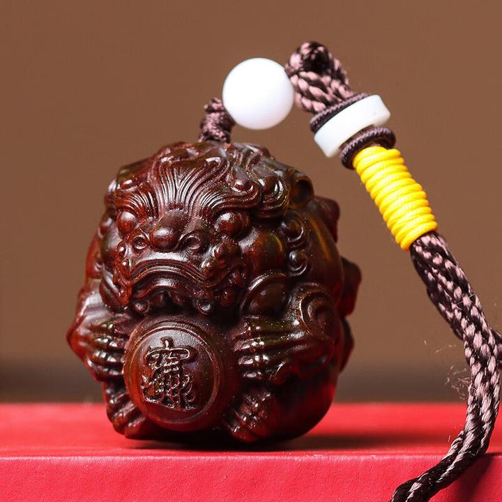 腕藏阁小叶紫檀随身手把件只进不出貔貅抱球手盘把玩小物件