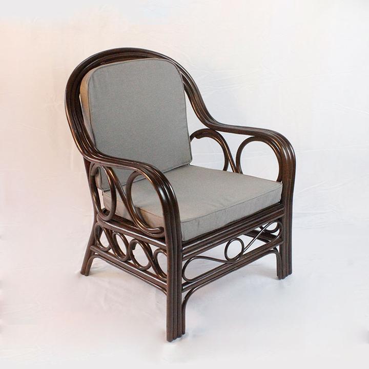 印尼藤编休闲椅真藤加宽沙发椅豪华大班椅家用老人靠背椅办公桌椅