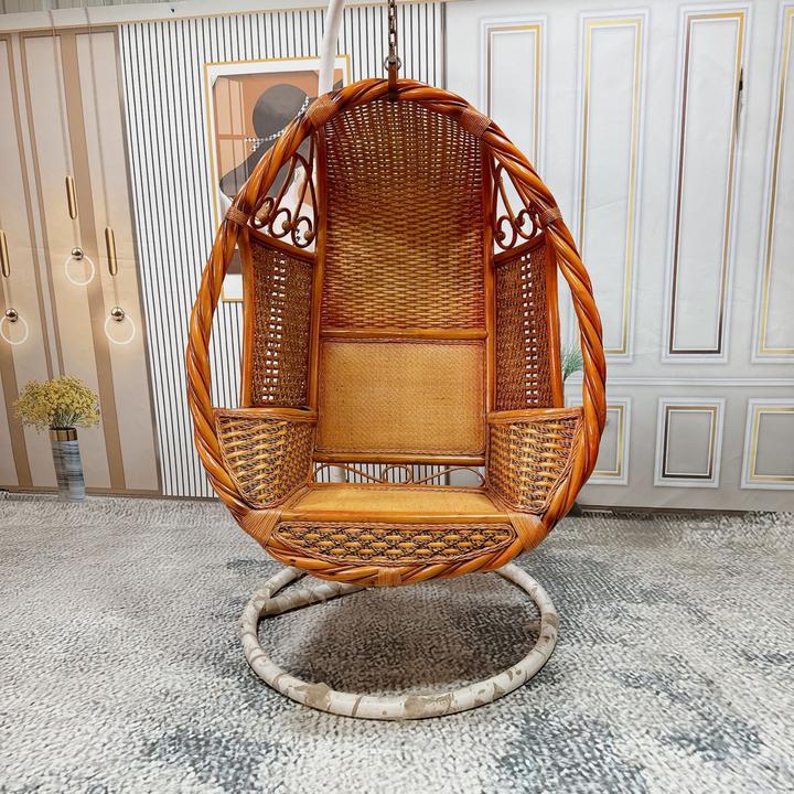 印尼真藤家用吊篮客厅阳台手工藤编度假风置物储物户外桌子椅圆形