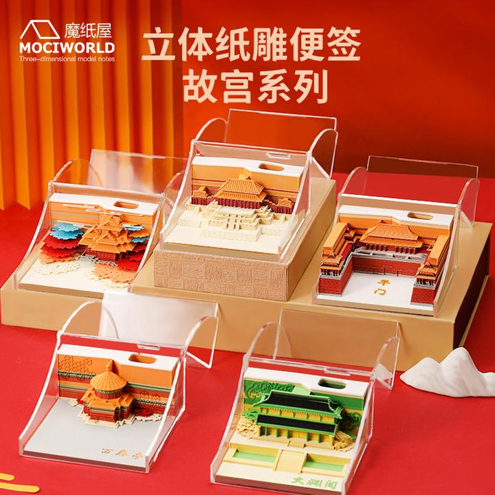 上新了故宫太和殿角楼文渊阁午门万春亭纸雕文创国风创意便签礼物