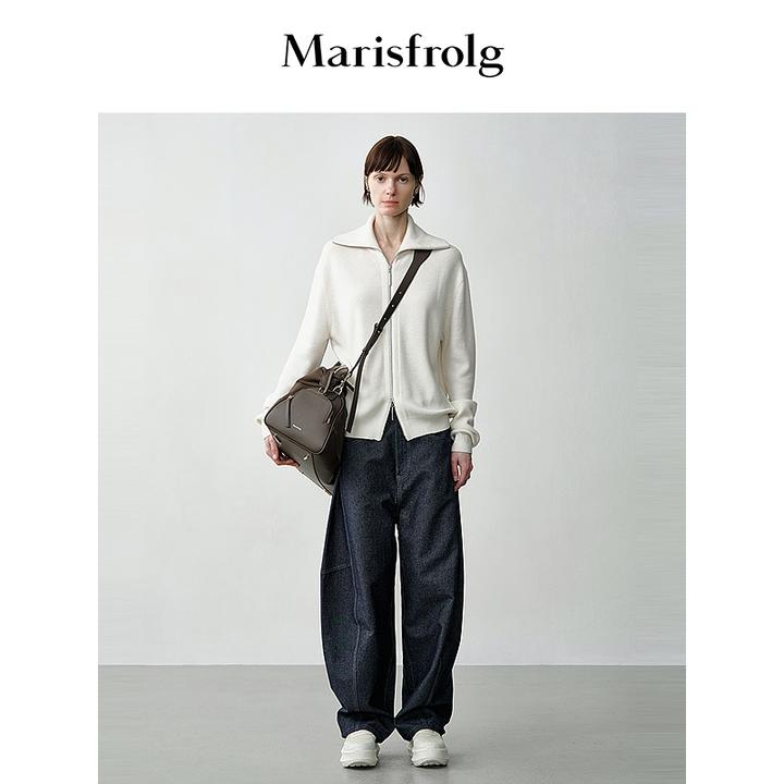 Marisfrolg玛丝菲尔高级感针织开衫女简约气质A1EG4816M