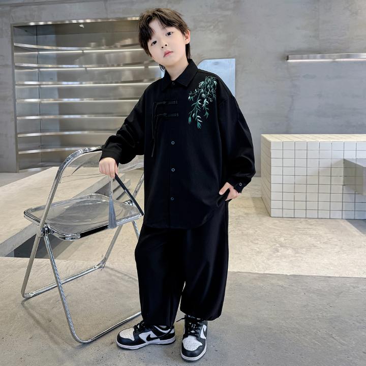 童装男童秋装汉服套装2024新款儿童中大童男孩春秋款国风古风唐装