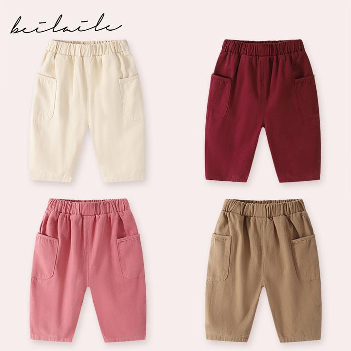 【磨毛水洗休闲裤 小乐妈咪】宝宝裤子春秋女童休长裤秋季洋气
