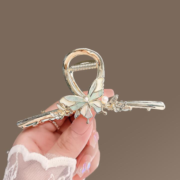 蝴蝶抓夹女夏季高级感鲨鱼夹子2023年新款大号后脑勺盘发发夹头饰