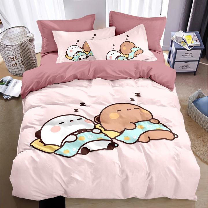 一二布布被套纯棉床上四件套床单可爱卡通学生宿舍单人女孩卧室