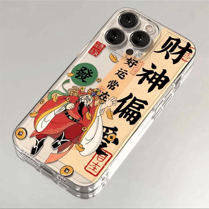 ins财神偏爱适用苹果14promax手机壳iphone15/13/12/11全包xr软套