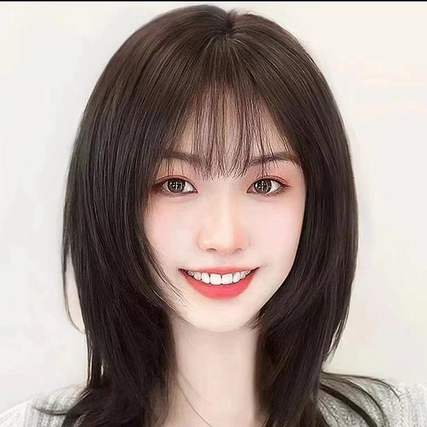 【45长直发】假发长直发扎马尾自然顺滑减龄透气全真人发丝