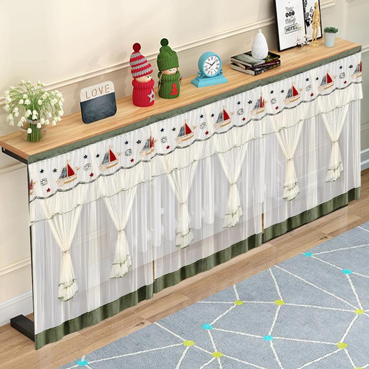 柜子遮挡帘魔术贴自粘橱柜帘子厨房防尘布帘纱帘鞋柜书柜隔断门帘