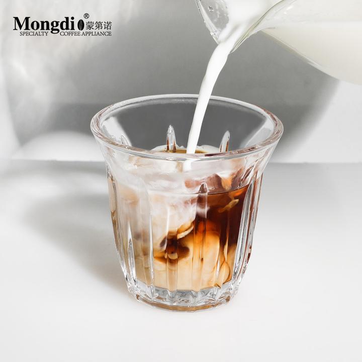 Mongdio网红玻璃透明高档精致dirty杯玻璃杯意式澳白美式透明家用