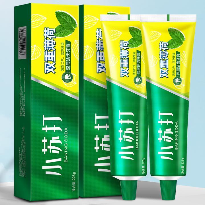 正品双重薄荷小苏打去黄牙膏 温和去污渍清新口气除菌护龈 男女士