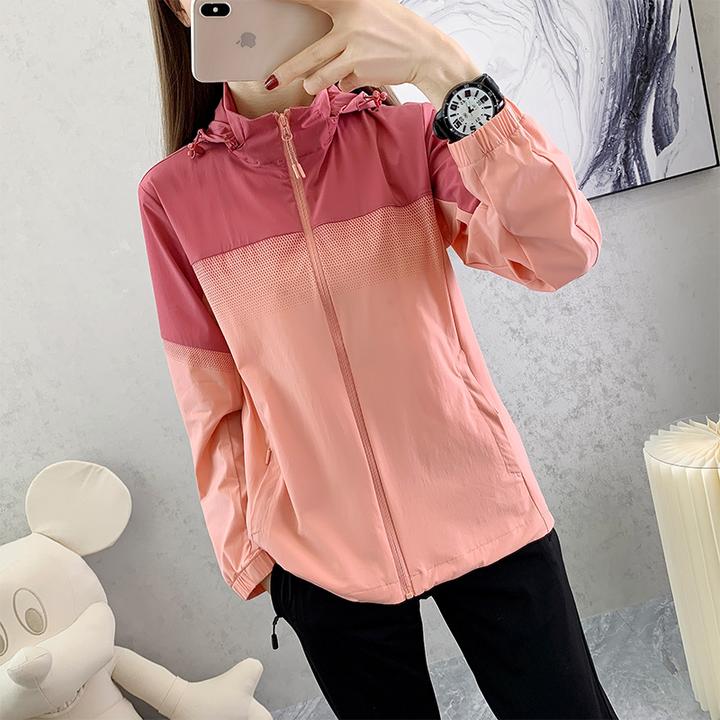 春夏新款女士运动夹克超薄百搭休闲开衫外套
