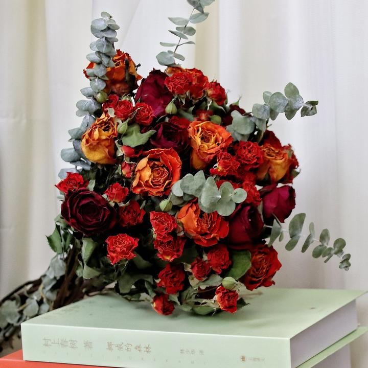 【ZHIHUANIAN】落日余晖 花束组合 天然植物干花家具摆件干花花束