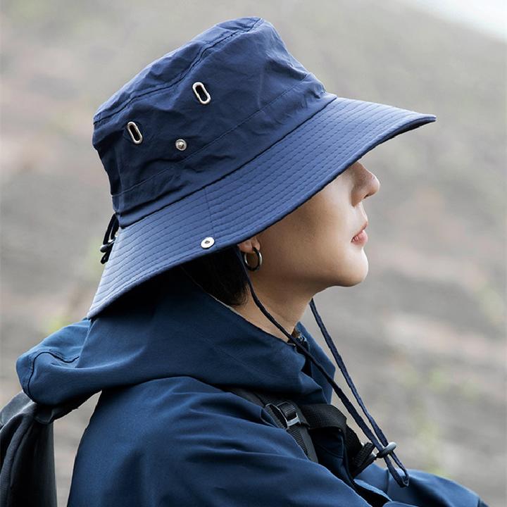 新款户外2023帽子男夏款渔夫帽防晒户外遮阳帽徒步登山男士太阳帽