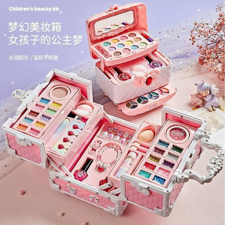 儿童化妆品套装无毒女孩彩妆盒公主小孩舞台演出专用玩具箱的礼物