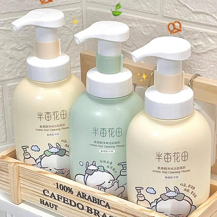 【买1赠1】半亩花田洗面奶洁面慕斯氨基酸补水保湿控油清洁正品学生