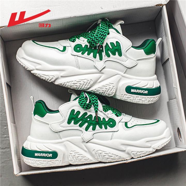 回力男鞋老爹鞋冬季透气2024新款休闲百搭运动内增高小白厚底潮鞋