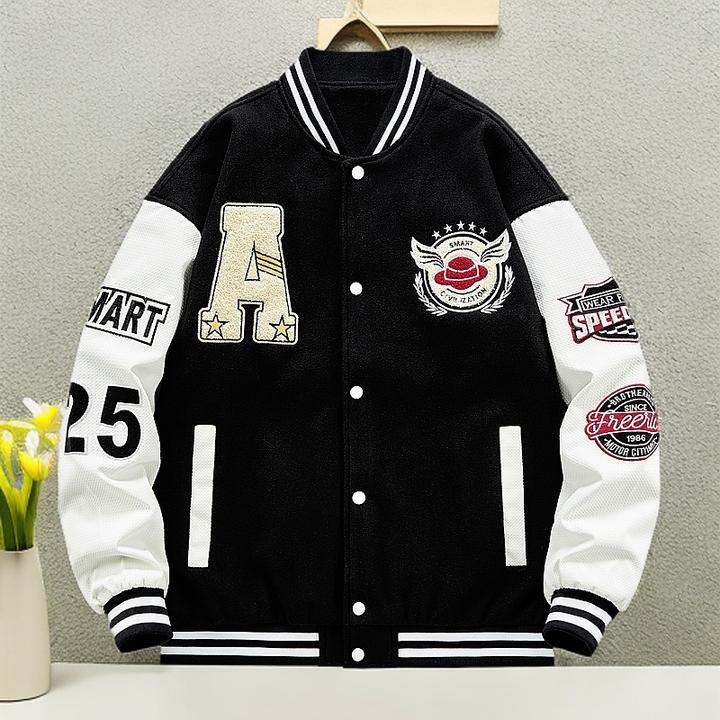 美式棒球服外套男飞行员夹克复古春秋季学生刺绣潮服情侣装上衣服