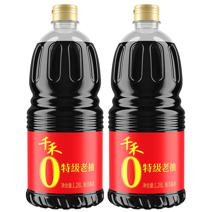 千禾酱油东坡红特级老抽酱油1.28L红烧酱油上色老抽家用调味品