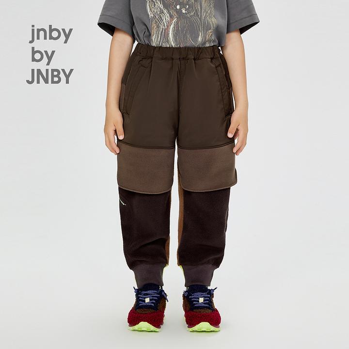 [双面绒]江南布衣童装宽松束脚裤拼接长裤24秋男女童1O9E12300