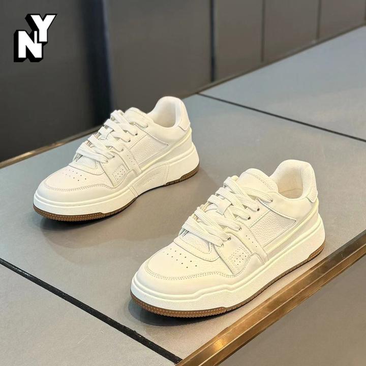 NY潮牌欧洲站百搭小白鞋男士冬季新款时尚低帮运动厚底休闲板鞋