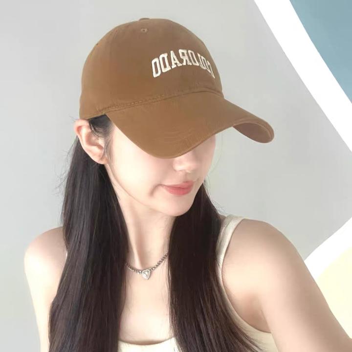帽子女春秋百搭棒球帽鸭舌帽大脸显脸小时尚爆款休闲大帽檐款复古