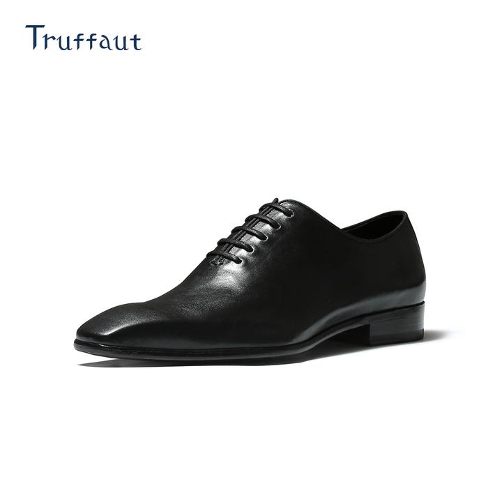 【进口袋鼠皮】Truffaut牛津鞋商务正装真皮英伦方头男士休闲皮鞋