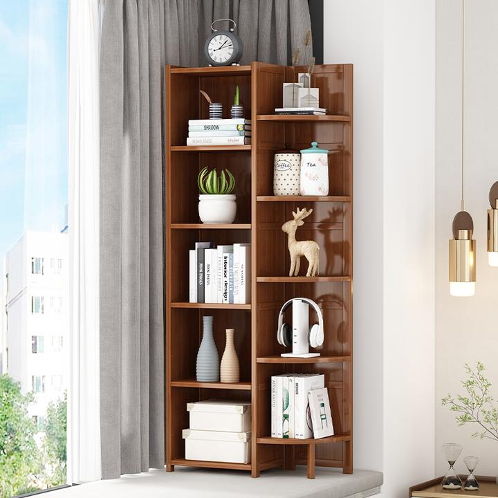 飘窗书架小书柜落地书桌窗台上转角置物收纳架多层卧室靠墙储物柜