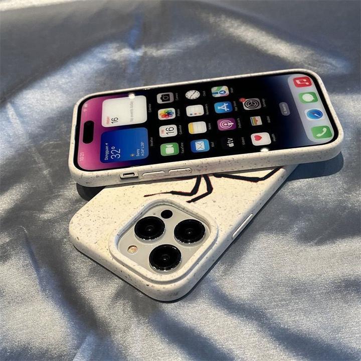 可降解黑蜘蛛适用苹果/华为/oppo/vivo手机壳iPhone14/13/12/11软